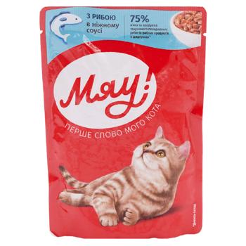 Hrană umedă Miau cu peste in sos pentru pisici 85g - cumpărați, prețuri pentru BONUS - foto 1