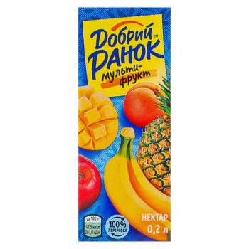 Нектар Добрий Ранок Мультифрукт 200мл - купить, цены на BONUS - фото 1