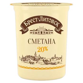 Smantana Brest-Litovsk 20% 300g - cumpărați, prețuri pentru BONUS - foto 1