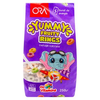 Cereale pentru micul dejun Ora Yummy Fruity Rings 250g - cumpărați, prețuri pentru BONUS - foto 1