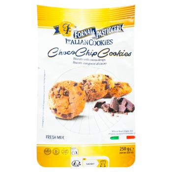 Biscuiti Fornai&Pasticceri cu picaturi de cacao 250g - cumpărați, prețuri pentru BONUS - foto 1