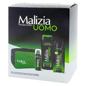 Set p-u barbati Malizia Vetyver + geanta - купить, цены на BONUS - фото 1