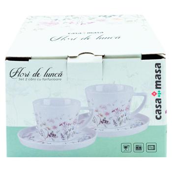 Set cani Flori de Lunca 2buc 250ml - купить, цены на BONUS - фото 2