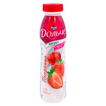 Iaurt Dolce cu capsuna de baut 2.5% 290g - cumpărați, prețuri pentru BONUS - foto 1