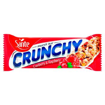 Батончик Sante Crunchy Клюква и малина 40г - купить, цены на BONUS - фото 1