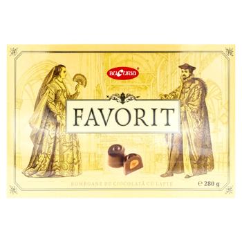 Конфеты Bucuria Favorit шоколадныев коробке 280г - купить, цены на BONUS - фото 1