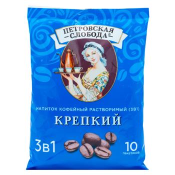Напиток кофейный Петровская Слобода 3в1 Крепкий 20г*10шт - купить, цены на BONUS - фото 1