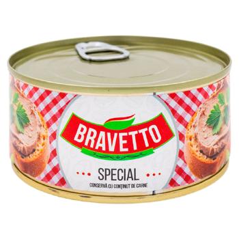Conserva cu continut de carne Bravetto Special 290g - cumpărați, prețuri pentru BONUS - foto 1