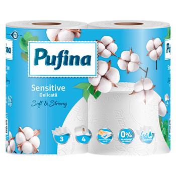 Hartie igienica Pufina Sensitive 3 straturi 4buc - cumpărați, prețuri pentru BONUS - foto 1