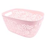 Корзина овальная пластиковая с крышкой, 34*25*16см