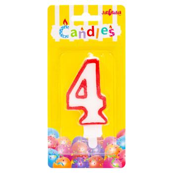 Свеча на торт номер 4 - купить, цены на BONUS - фото 1