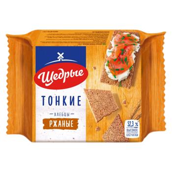 Хлебцы Щедрые Ржаные тонкие 170г - купить, цены на BONUS - фото 1