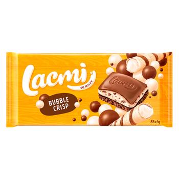 Шоколад молочный Lacmi Bubble Crisp 85g - купить, цены на BONUS - фото 1