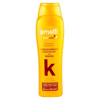 Sampon Amalfi 750ml Keratin Damaged Hair Argan 05019 - cumpărați, prețuri pentru BONUS - foto 1