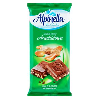 Ciocolata cu lapte Alpinella cu arahide 90g - cumpărați, prețuri pentru BONUS - foto 1