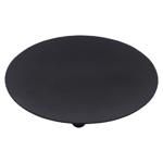 Suport-farfurie pu luminari cu picioruse metal negru D8cm