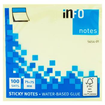 Hartie notite adez. Info notes 75*75 100f - cumpărați, prețuri pentru BONUS - foto 1