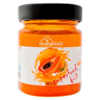 Крем-мёд Honey House с папайей 250г - купить, цены на BONUS - фото 1