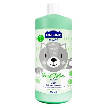 Gel copii hidratant 3 in1 On Line 850ml Fruit Jellies - купить, цены на BONUS - фото 1