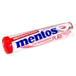 Guma de mestecat Mentos Roll Pure White Capsuna 15.5g