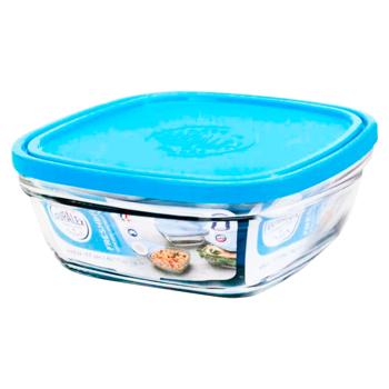 Boxa Duralex Freshbox patrata cu capac albastru 9cm 150ml - cumpărați, prețuri pentru BONUS - foto 1