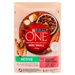 Hrană umedă One Mini Dog Active cu vita si cartofi pentru câini 85g