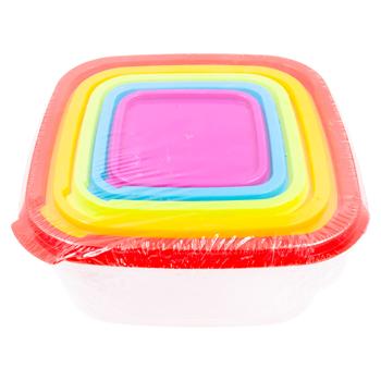 Set containere Fanrong alimentare 5buc - купить, цены на BONUS - фото 2