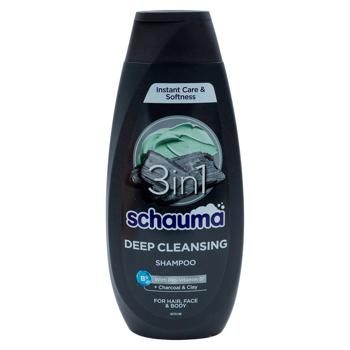 Sampon Schauma Men Charcoal&Clay 400ml - cumpărați, prețuri pentru BONUS - foto 1