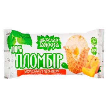 Мороженое Белая Бяроза Пломбир Персик 90г - купить, цены на BONUS - фото 1