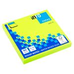 Hartie p-ru notite lipici 75x75mm 80f GN neon 3654-33 verde