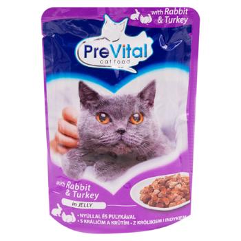 Hrană umedă PreVital cu iepure si curcan pentru pisici 100g - cumpărați, prețuri pentru BONUS - foto 1