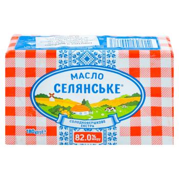 Масло сладкосливочное Селянське экстра 82% 180г - купить, цены на BONUS - фото 2