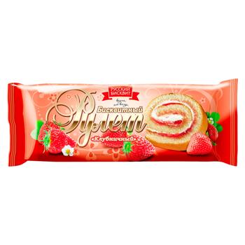 Rulada Russkii Biskvit capsuna 150g - купить, цены на BONUS - фото 1