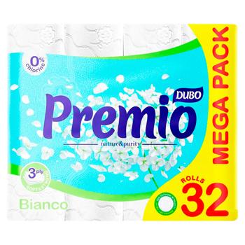 Туалетная бумага Divo Premio Bianco 3-слойная 32шт - купить, цены на BONUS - фото 1