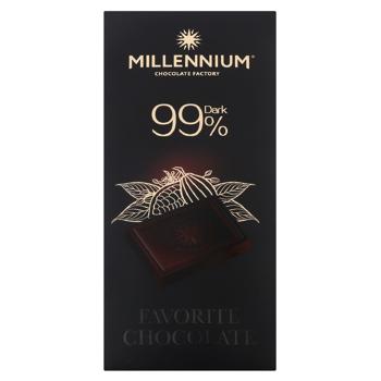 Ciocolata neagra Millennium Extra Brut 99% 100g - cumpărați, prețuri pentru BONUS - foto 1