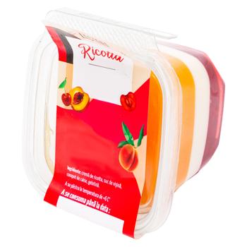 Ricotta Lactana cu jeleu visina si piersici 150g - cumpărați, prețuri pentru BONUS - foto 1
