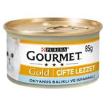 Корм влажный Gourmet рыба и шпинат для кошек 85г
