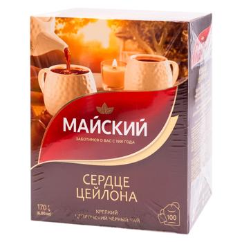 Ceai negru Maiskii Inima Ceylonului in plicuri 1.75g*100buc - cumpărați, prețuri pentru BONUS - foto 1