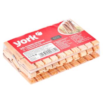 Cleste pentru rufe York lemn 20buc - cumpărați, prețuri pentru BONUS - foto 1