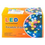 Ghirlanda 100bec 9m fir negru/bec.albe color.02-3