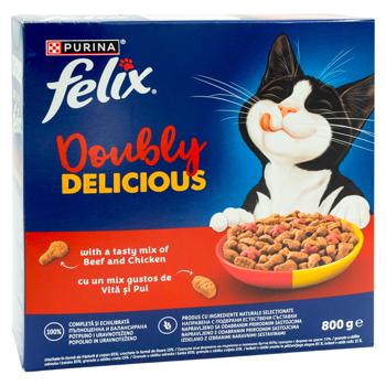 Корм Felix Doubly Delicious говядина/курица/свекла 800г - купить, цены на BONUS - фото 2