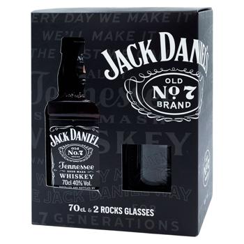 Whiskey Jack Daniels 0,7l + 2 pahare - cumpărați, prețuri pentru BONUS - foto 1