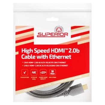 Cablu HDMI Superior SUPAVC002 4K 1,8m - cumpărați, prețuri pentru METRO - foto 1