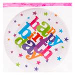 Farfurie din hirtie Happy Birthday 10buc 17.7cm