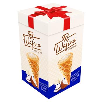 Рожок Wafino с белым шоколадом и кокосовым кремом 180г - купить, цены на BONUS - фото 2