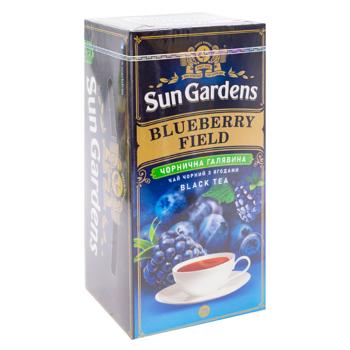 Чай черный Sun Gardens Blueberry Field в пакетиках 1,7г*25шт - купить, цены на BONUS - фото 3