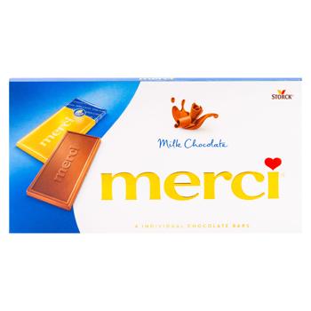 Ciocolata de lapte Merci 100g - cumpărați, prețuri pentru BONUS - foto 1
