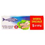 Sardine naturale Ocean Produs in ulei vegetal 125g*5buc