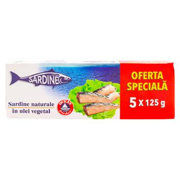 Sardine naturale Ocean Produs in ulei vegetal 125g*5buc - cumpărați, prețuri pentru BONUS - foto 1