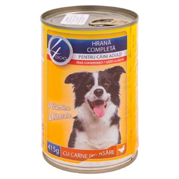 Conserva p/u caini 4Dog 415g pui - cumpărați, prețuri pentru BONUS - foto 1